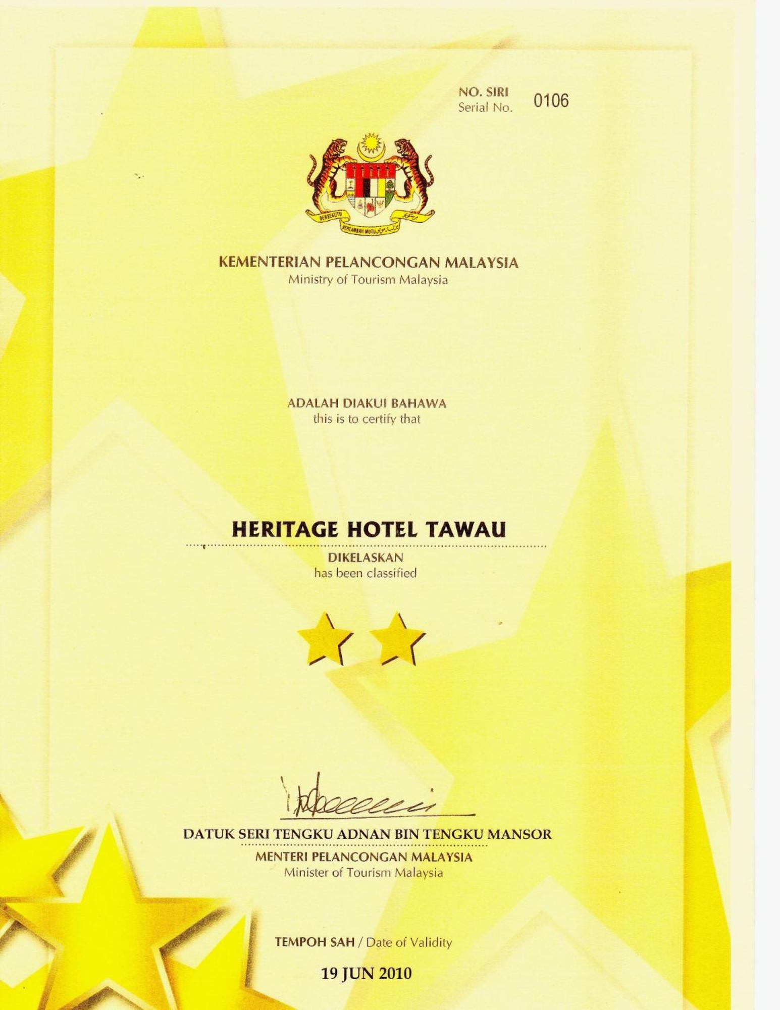 Heritage Hotel Tawau Zewnętrze zdjęcie